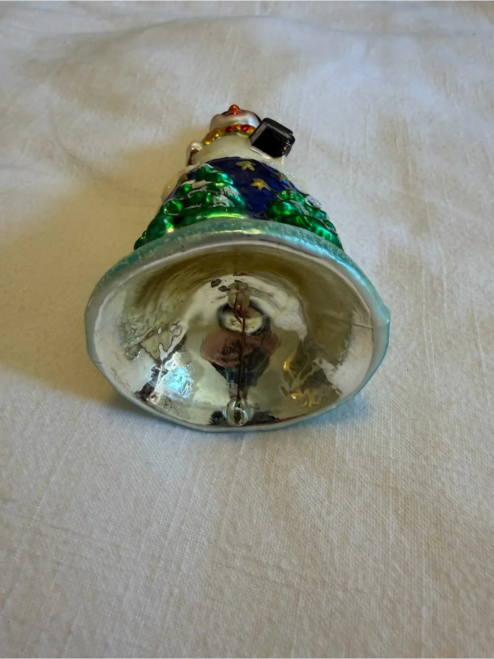 Vintage Christopher Radko Snow Bell Snowman Christmas Ornament